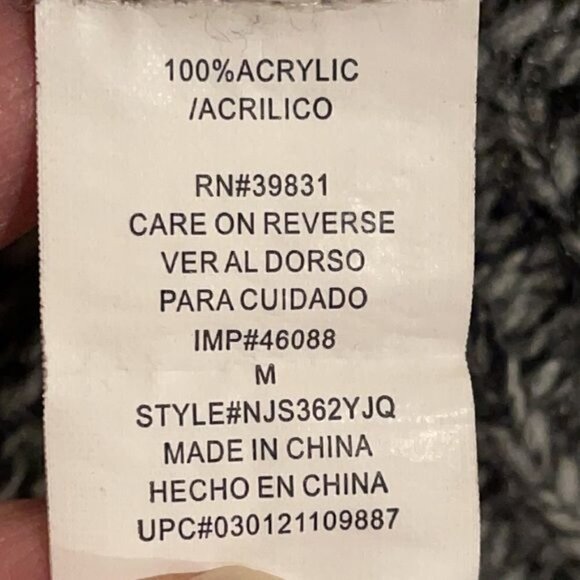 Rewind Cute Ugly Christmas Knit Sweater with a Reindeer Wearing Headphones Sz M - Picture 9 of 10